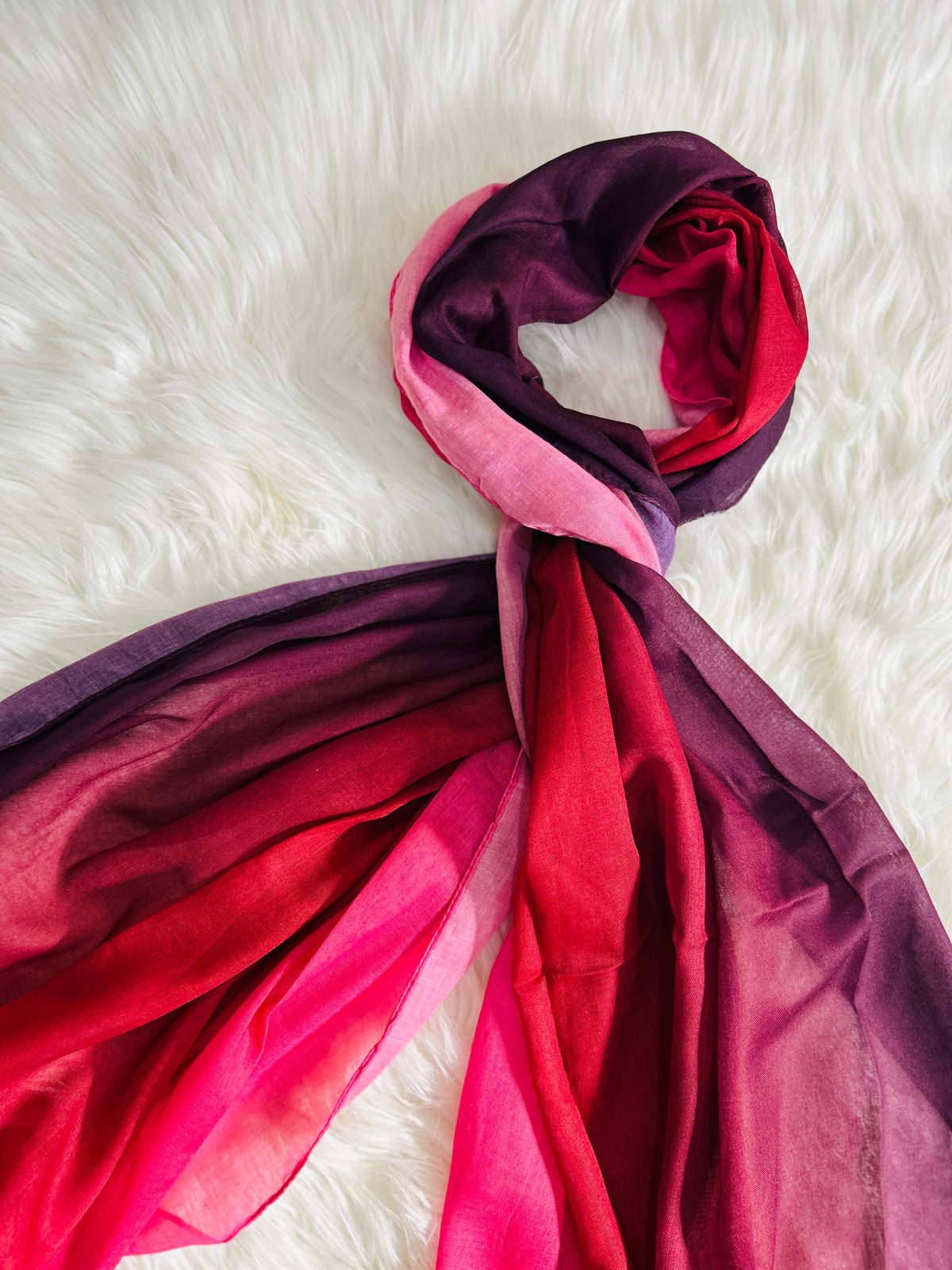 Tri Tone Lawn Hijab - Cotton Candy