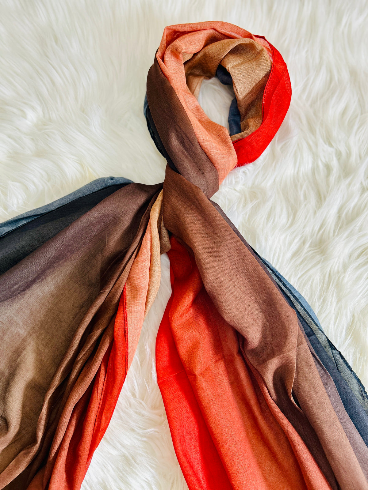 Tri Tone Lawn Hijab - Warm Autumn