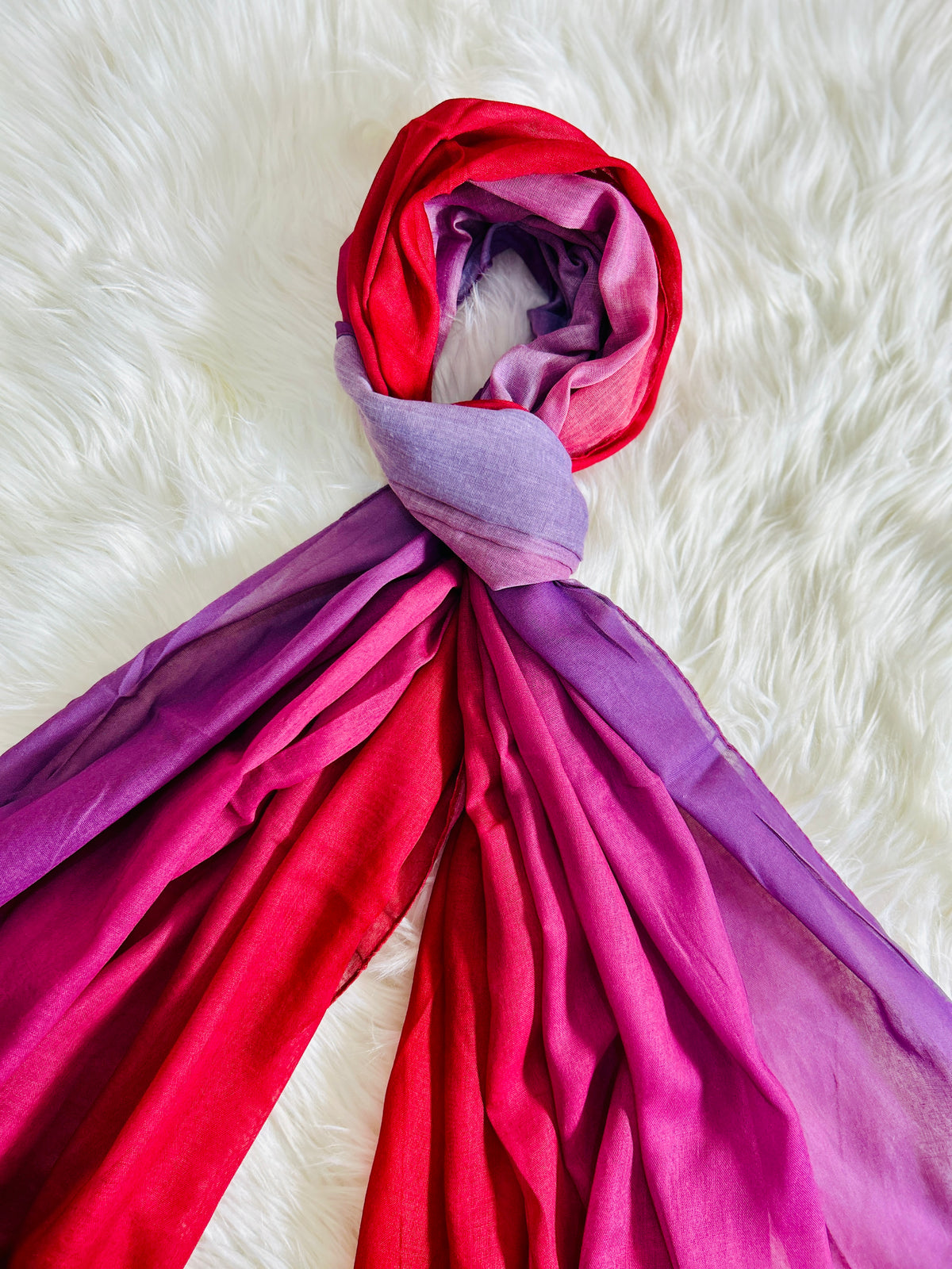 Tri Tone Lawn Hijab - Wild Orchid