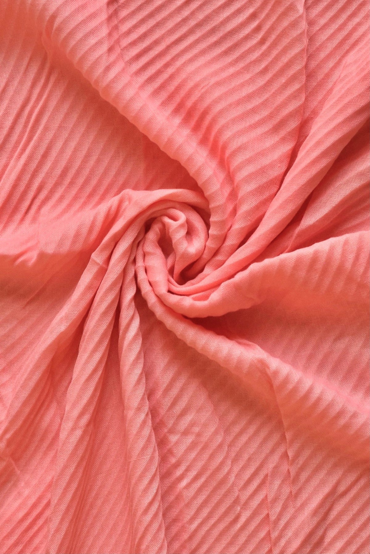 Crinkle Lawn - Coral Pink