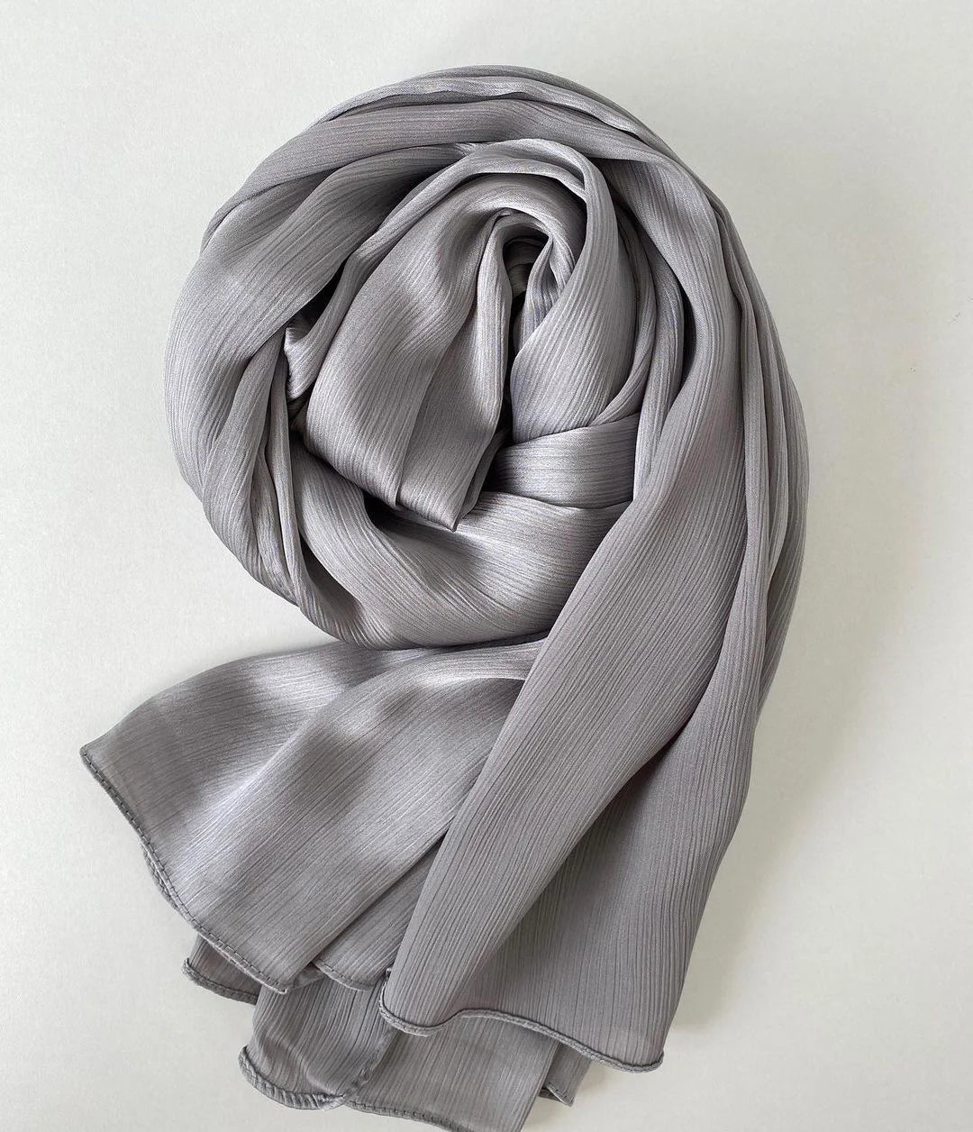 Premium Crinkle Silk - Dove Grey