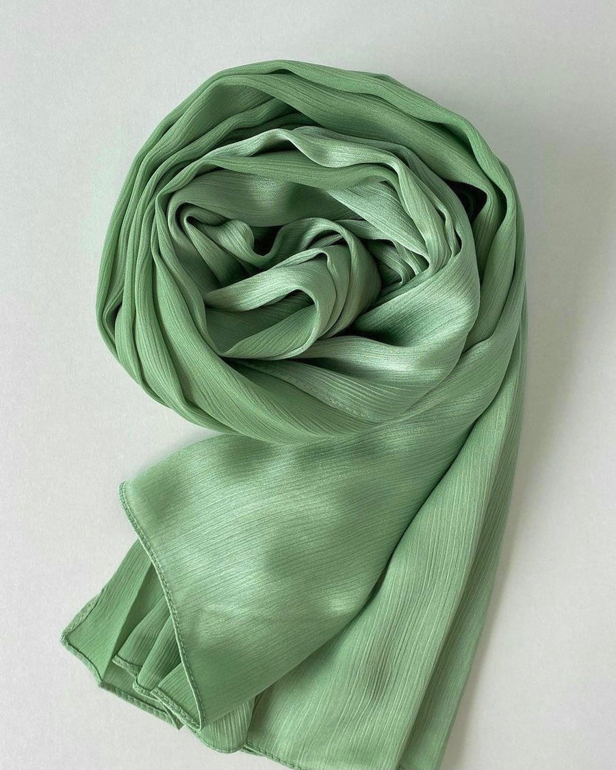 Premium Crinkle Silk - Seafoam