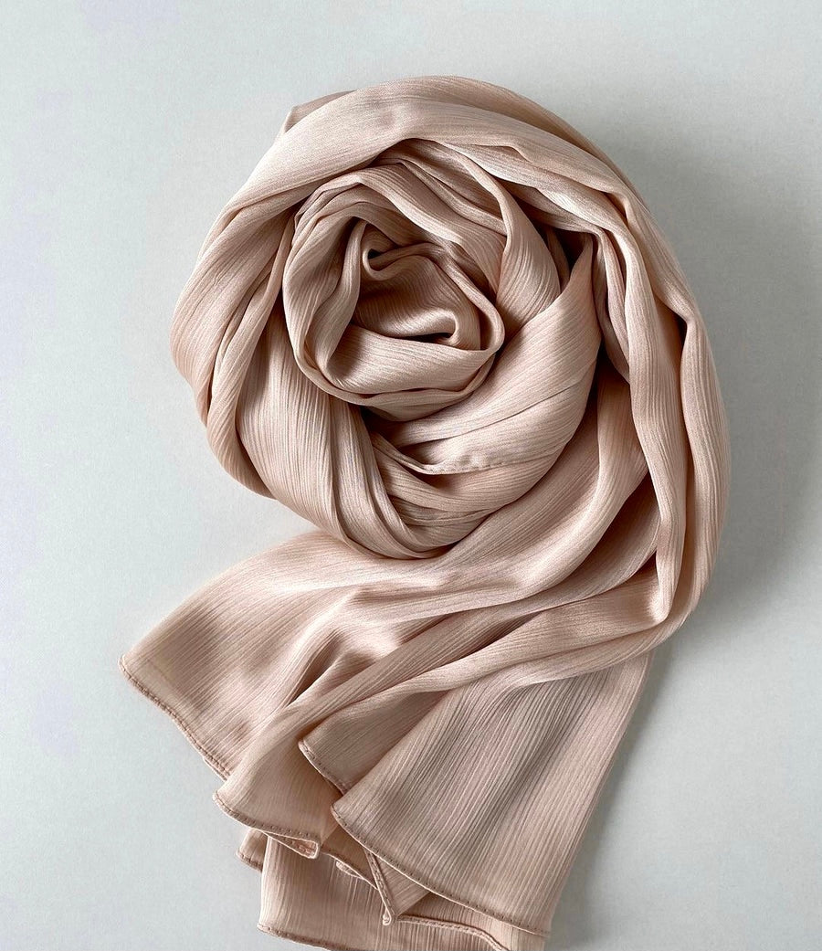 Premium Crinkle Silk - Nude