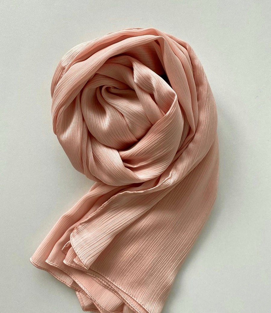 Premium Crinkle Silk - Creamy Peach