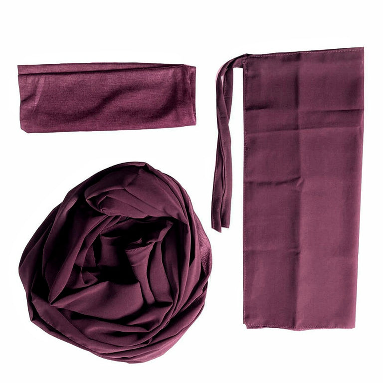 Georgette Hijab & Niqab Kit - Old Mauve