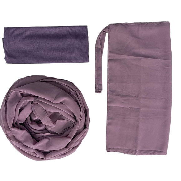 Georgette Hijab & Niqab Kit - Lilac