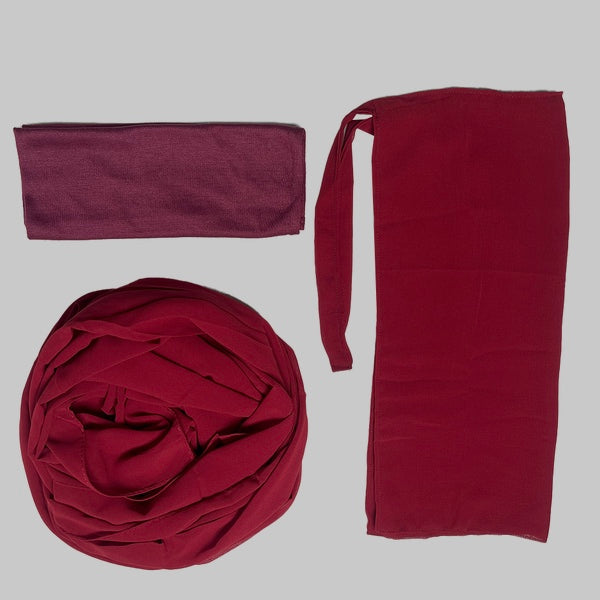 Georgette Hijab & Niqab Kit - Maroon