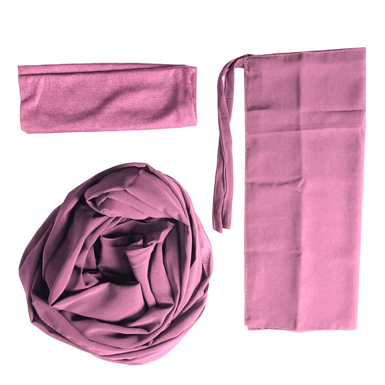 Georgette Hijab & Niqab Kit - Turkish Rose