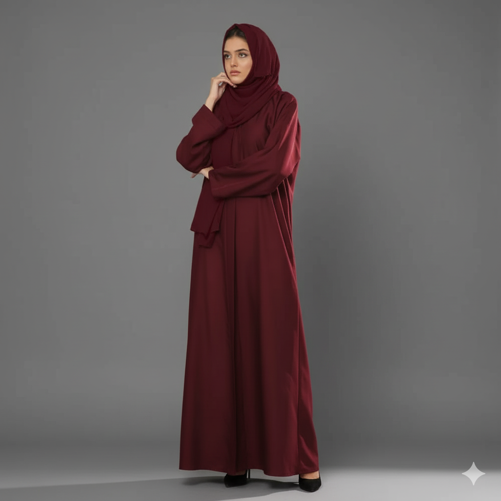 Ultimate Basic Abaya - Maroon