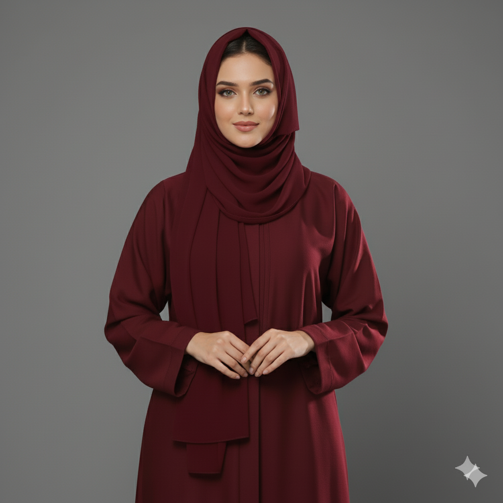 Ultimate Basic Abaya - Maroon