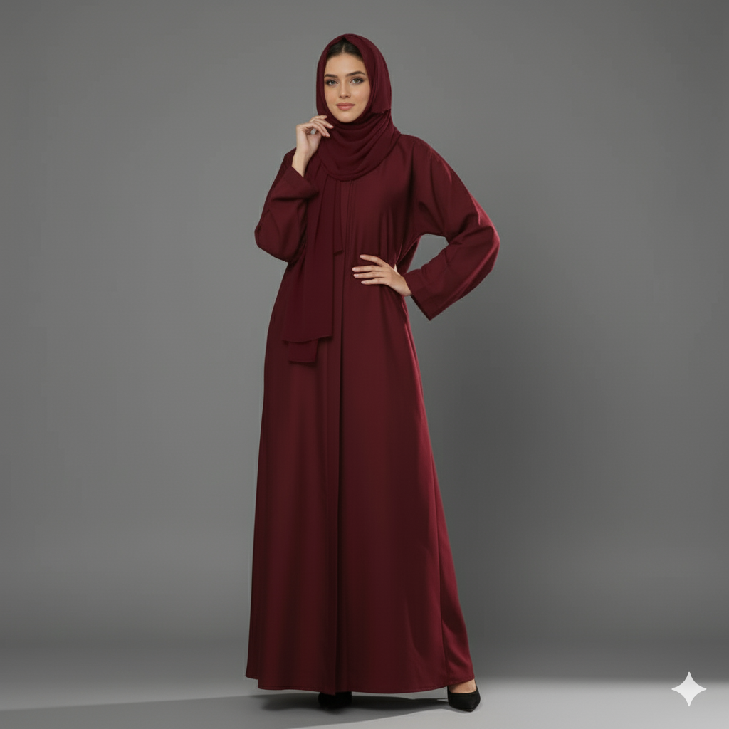 Ultimate Basic Abaya - Maroon