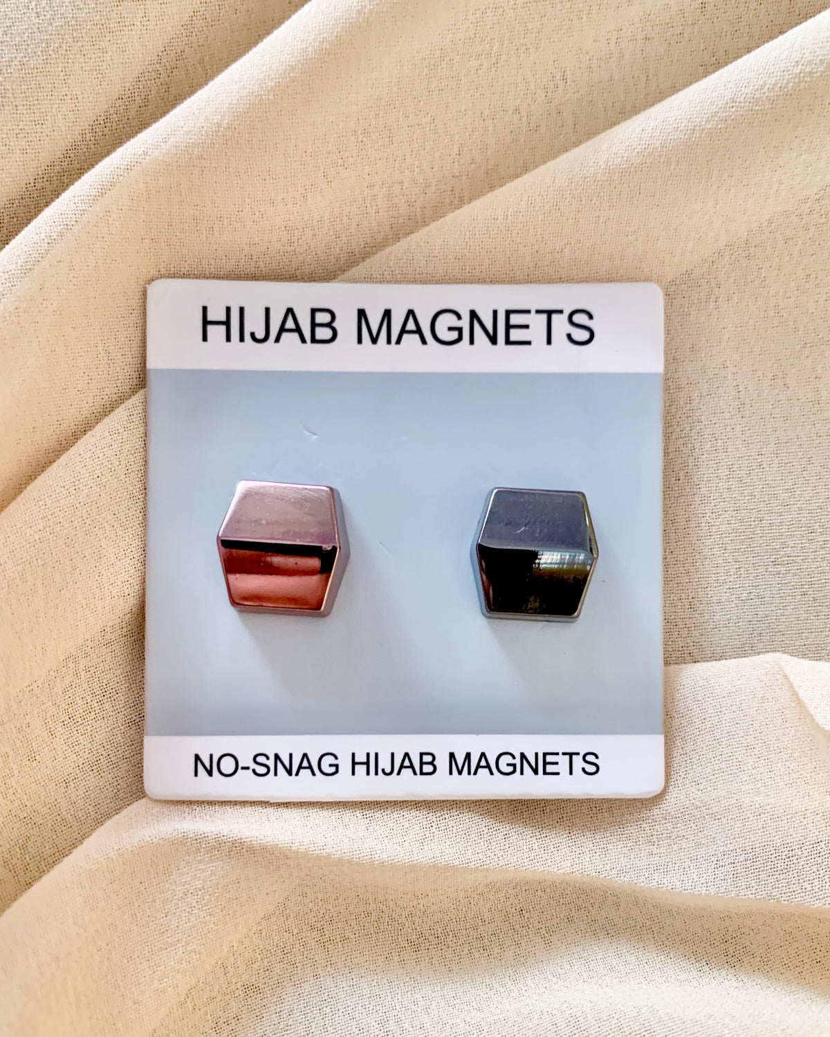 Metallic Hexagon Hijab Magnets - Pack of 2 - Bronze & Black