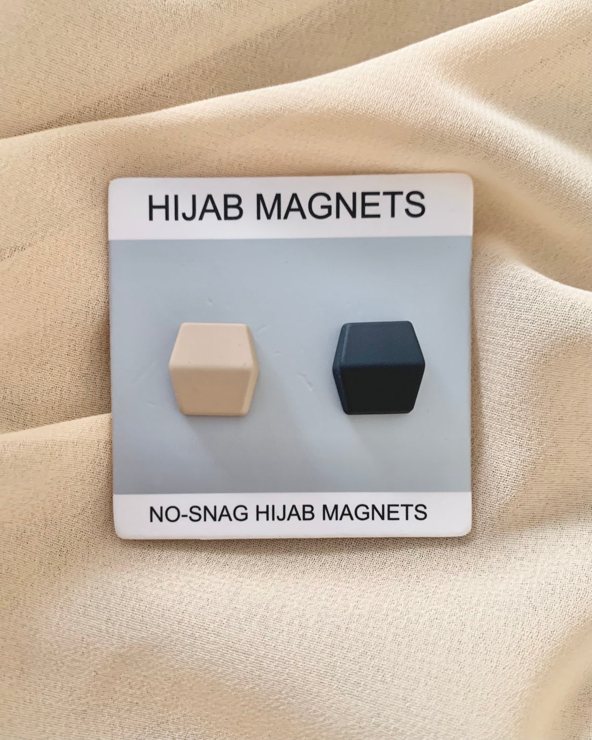 Matte Hexagon Hijab Magnets - Pack of 2 - Nude & Black