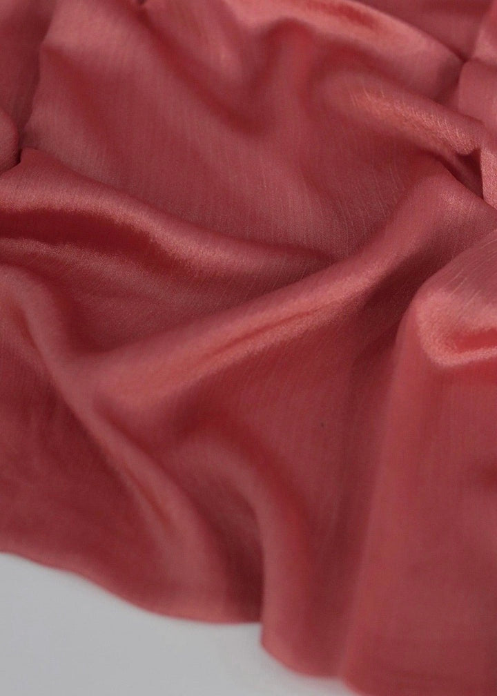 Metallic Silk - Coral Peach